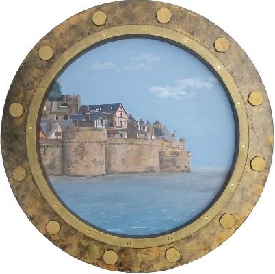 Mont Saint-Michel: Peinture a l'huile sur toile de Jean-Luc Tranchand